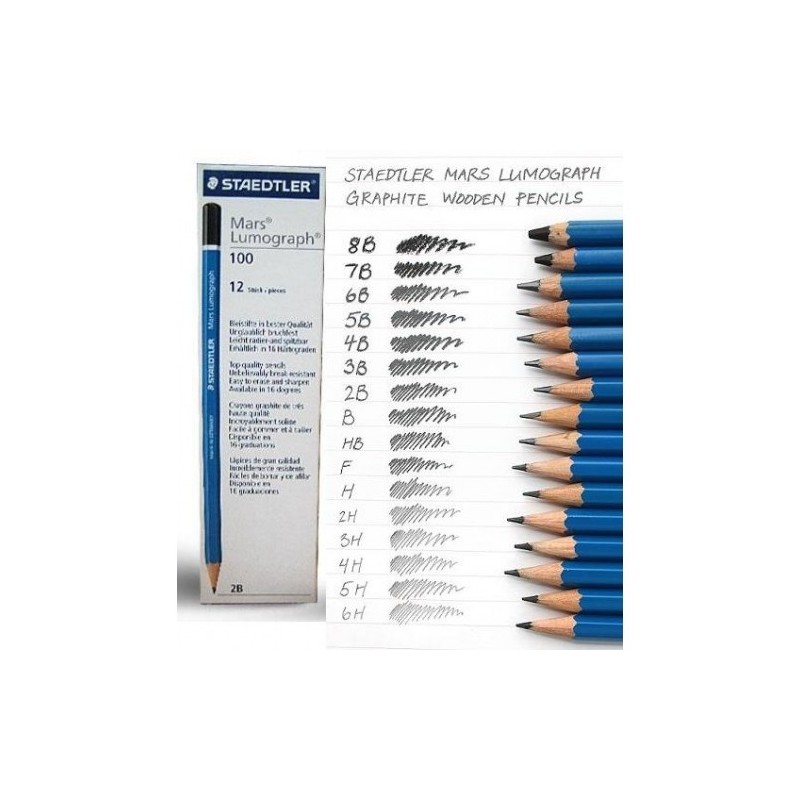 Staedtler 4781 - Matite Mars Lumograph 3B Cf.12 pz.