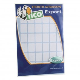 Tico 10 - Busta Etichette Bianche Autoadesive Assortite
