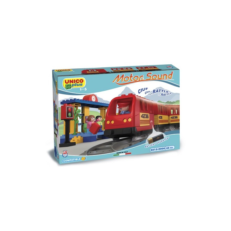 Androni 8615 - Unico Plus - Trenino A Batteria 68 Pezzi