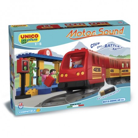 Androni 8615 - Unico Plus - Trenino A Batteria 68 Pezzi