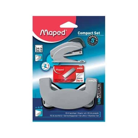 Maped 95005 - Blister Set Perforatore, MIni Cucitrice E 400 Punti