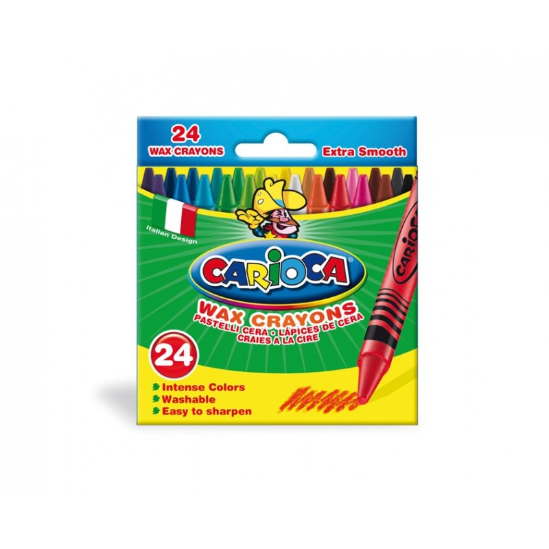 Carioca 42366 - Pastelli a Cera Conf.24 pz.