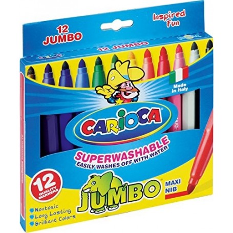 Carioca 40569 - Pennarelli Carioca Jumbo da 12