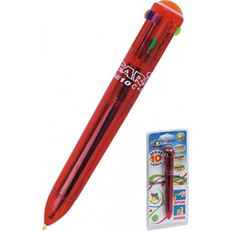 Carioca 41500 - Penna 10 Colori Blister Singolo