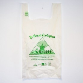 Shopper 3465 - Shopper Bianco Biodegradabile 34 x 65 Cm Conf. 500 pz.