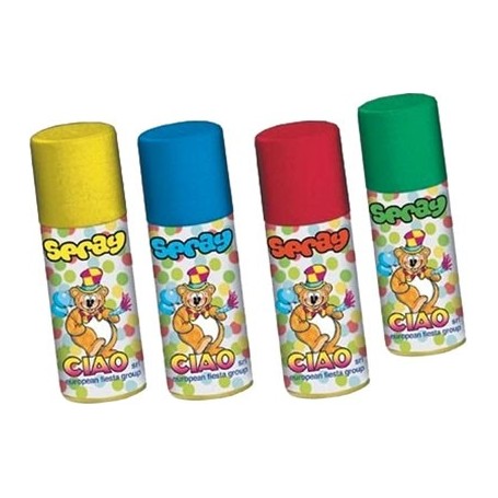 Ciao 40010 - Carnevale - Stelle Filanti Spray 83 ml. Colori Assortiti