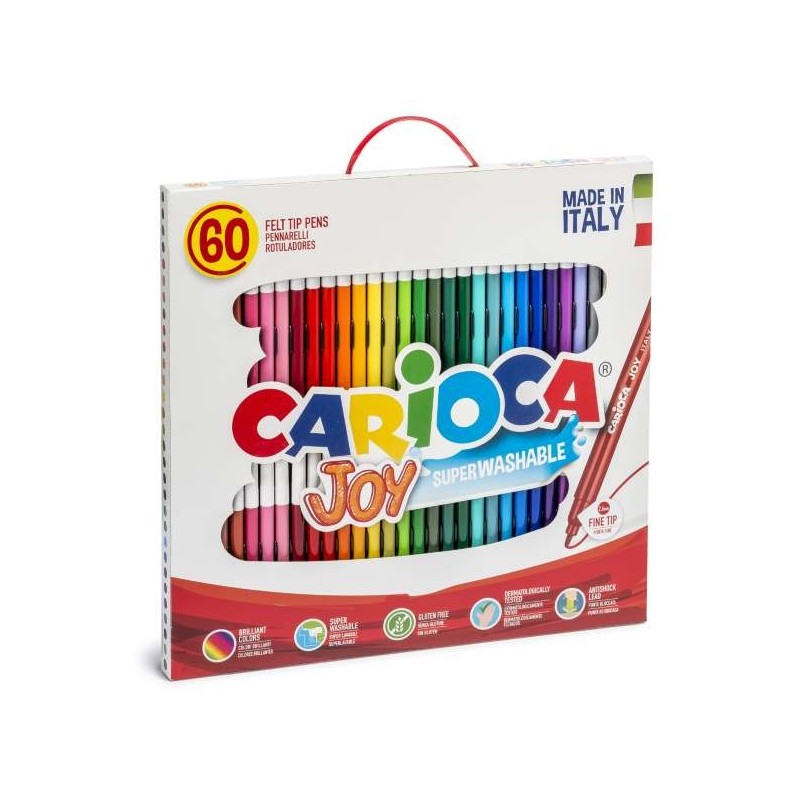 Carioca 41015 - Valigetta 60 Pezzi Pennarelli Carioca Joy