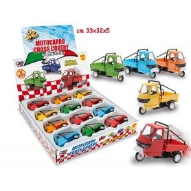 Teorema 73037 - Motocarro Cross Country In Metallo Display 12 pz.