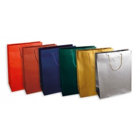 Florio 73969 - Shopper Carta Plastificata Tinta Unita 22x10x29 Conf.12 pz.