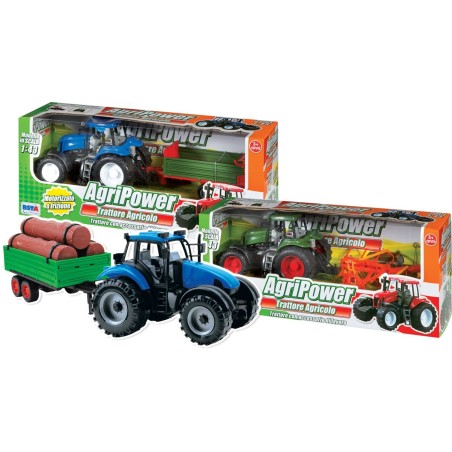 Rstoys 10313 - Trattore Agricolo a Frizione con Rimorchio