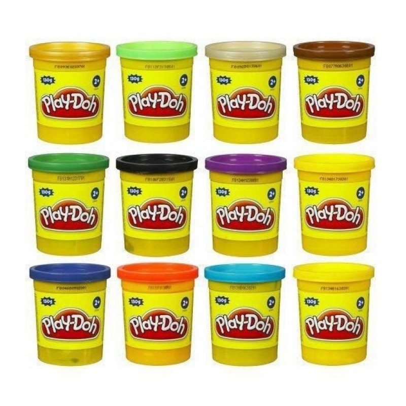 Hasbro B6756 - Play Doh - Vasetto Singolo Monocolore 6 Colori Assortiti