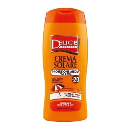 Delice 21550 - Crema Solare Protezione Media SPF 20 250 ml.