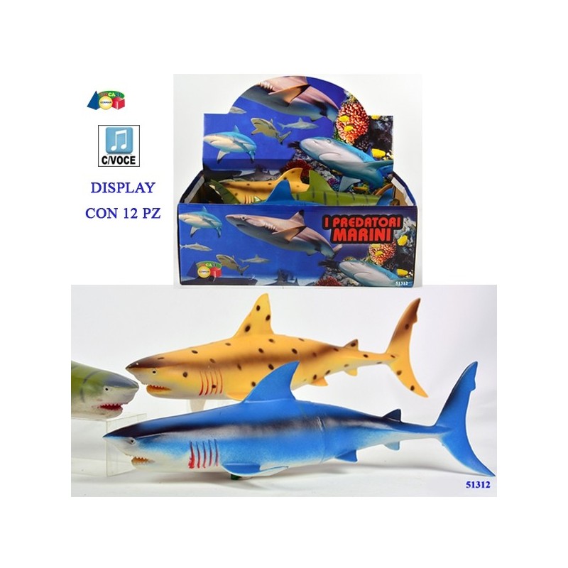 Ginmar 51312 - Squalo con Voce Display 8 pz.