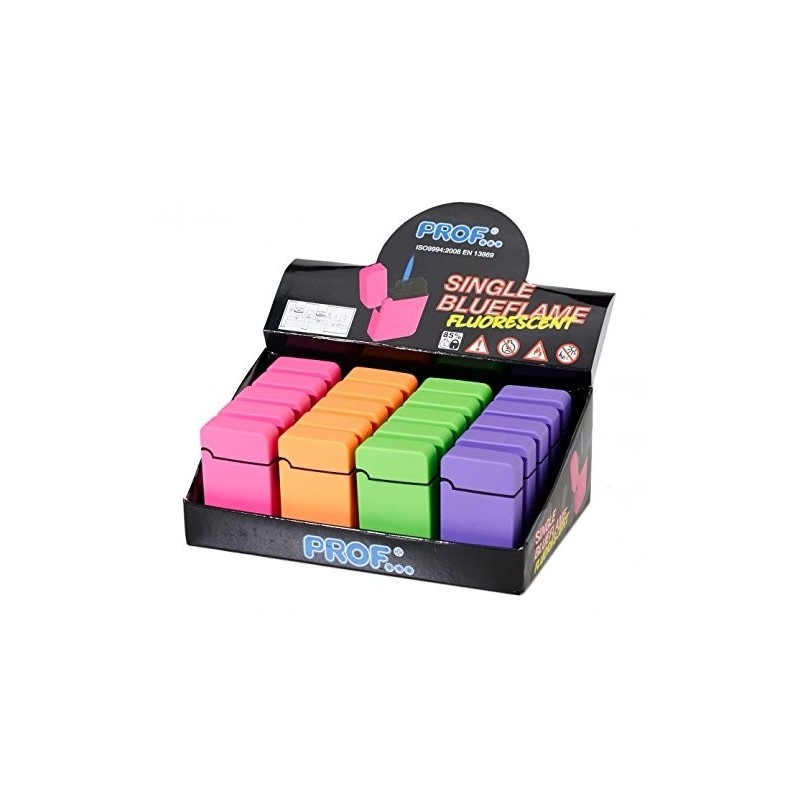 Prof 3866 - Accendino Turbo Fluo Conf. 20 pz.