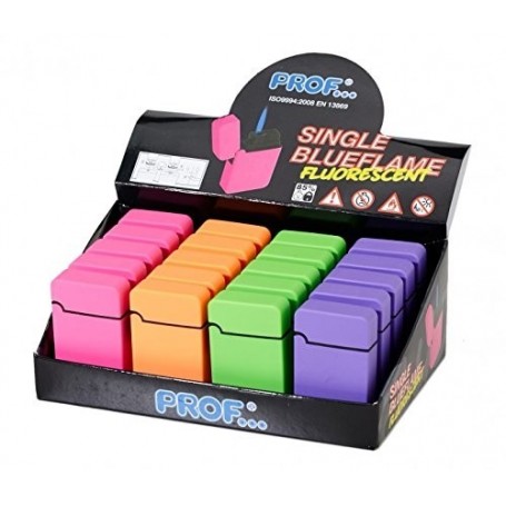 Prof 3866 - Accendino Turbo Fluo Conf. 20 pz.