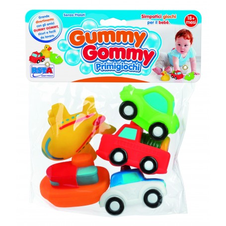 Rstoys 10419 - Busta Vinile Gummy Veicoli 5 pz.