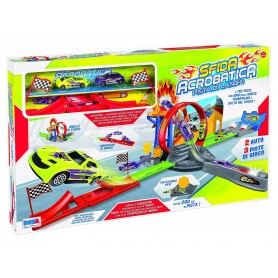 Rstoys 10392 - Sfida Acrobatica Pista Di Lancio Con 2 Auto e 3 Piste Di Gioco