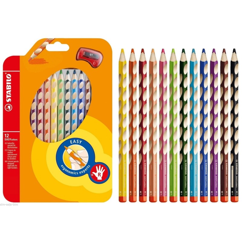 Stabilo 332/12 - Pastelli Colorati Easy Colors 12 Colori