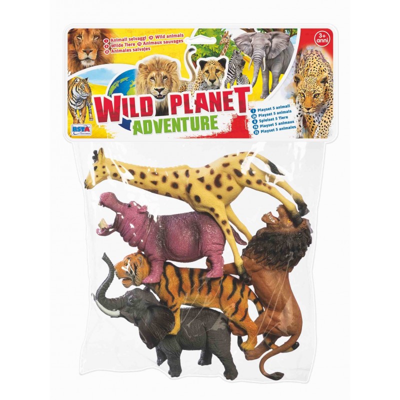 Rstoys 10512 - Busta Animali Savana 5 pz.