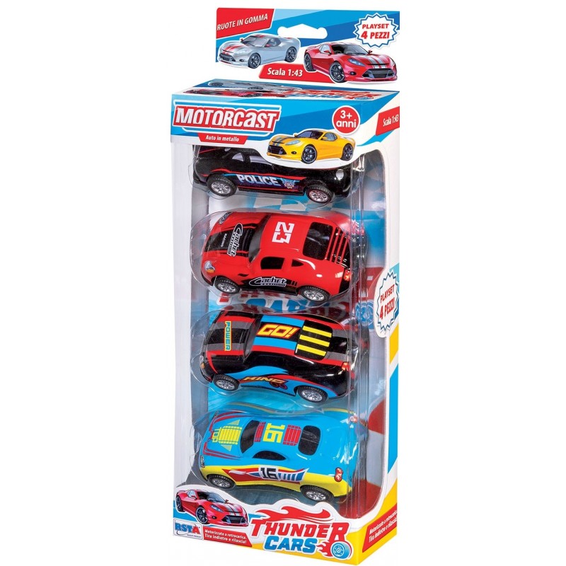 Rstoys 10571 - Playset 4 Auto in Scatola