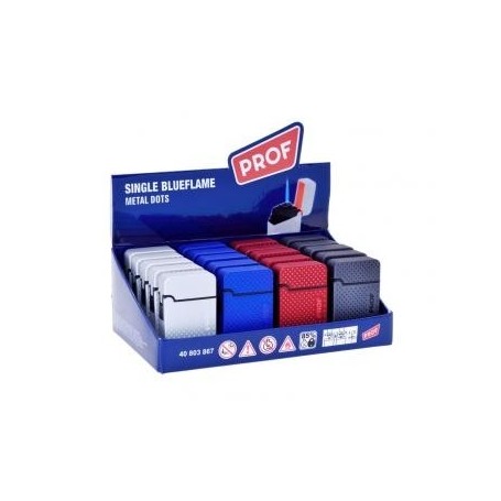 Prof 1483 - Accendino Turbo Metal Dots Conf.20 pz.