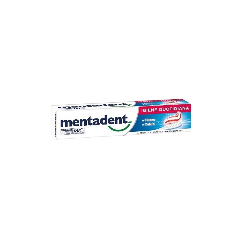 Mentadent 6760 - Dentifricio igiene Quotidiana Fluoro e Calcio 100 ml