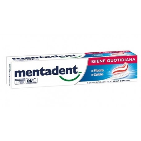 Mentadent 6760 - Dentifricio igiene Quotidiana Fluoro e Calcio 100 ml