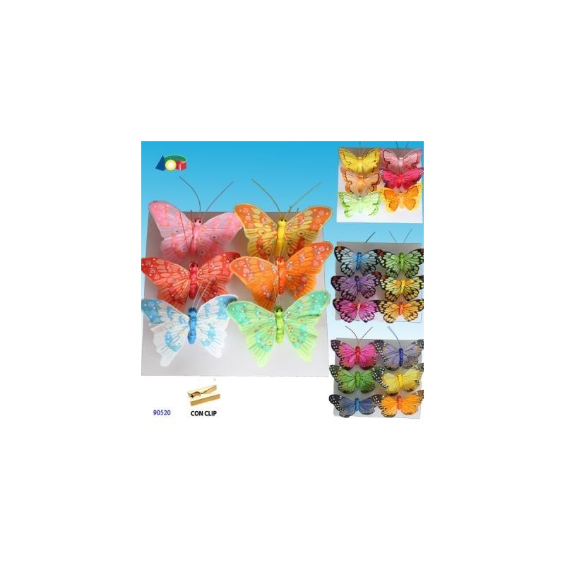 Ginmar 90520 - Pasqua - Farfalle con Clip Conf.6 pz.