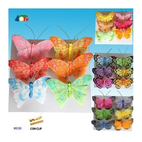 Ginmar 90520 - Pasqua - Farfalle con Clip Conf.6 pz.