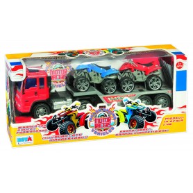 Rstoys 10750 - Bisarca con 2 Veicoli Fuoristrada