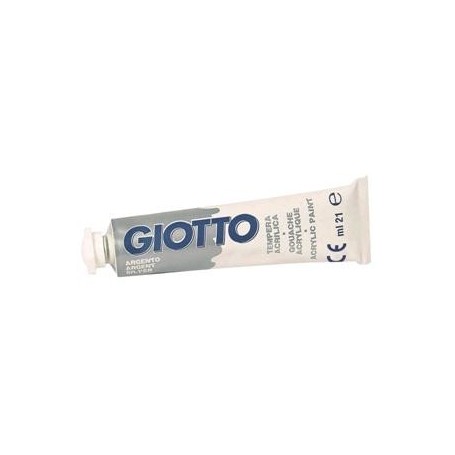 Fila 357400 - Giotto - Tempera Acrilica Argento 21 ml Conf. 6 pz.