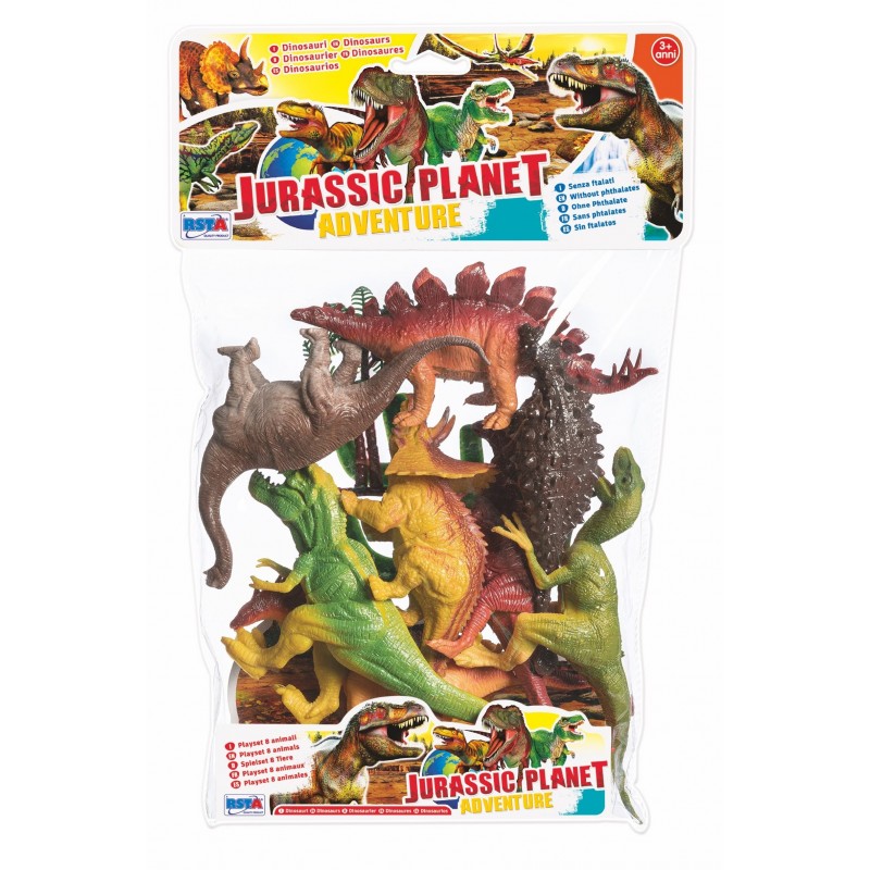 Rstoys 10923 - Busta Dinosauri 8 pz.