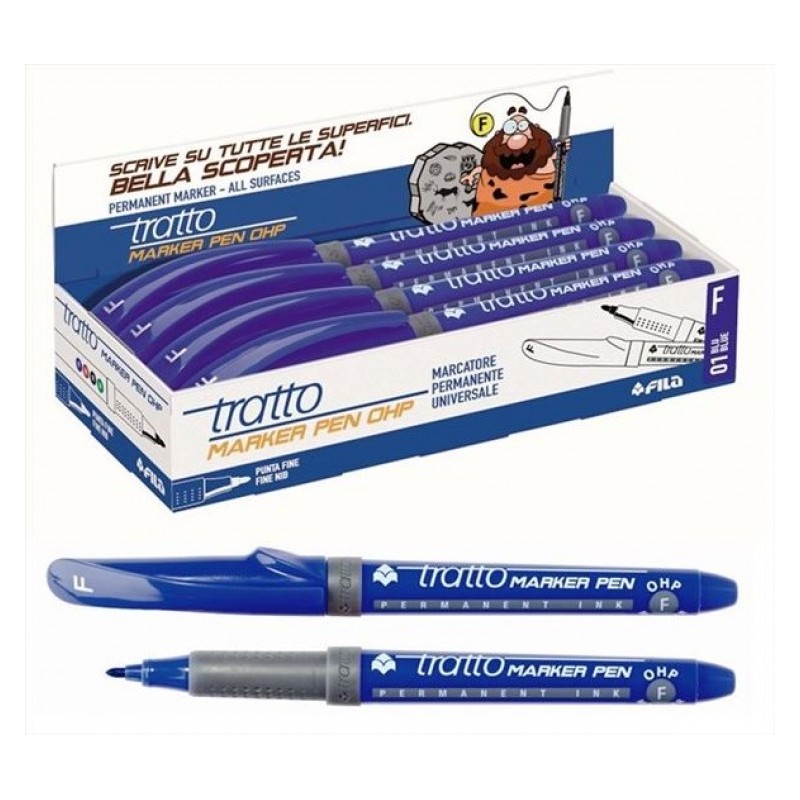 Fila 806801 - Ohp Tratto Marker Pen Blu F Conf. 8 pz.