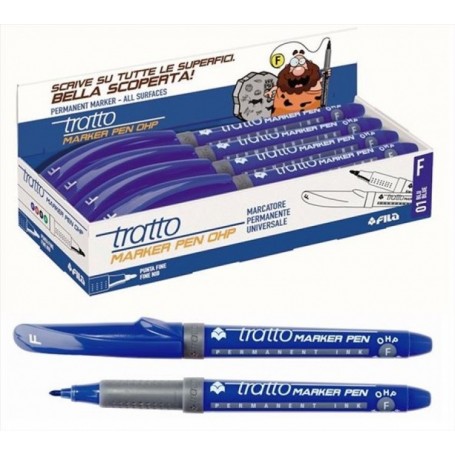 Fila 806801 - Ohp Tratto Marker Pen Blu F Conf. 8 pz.