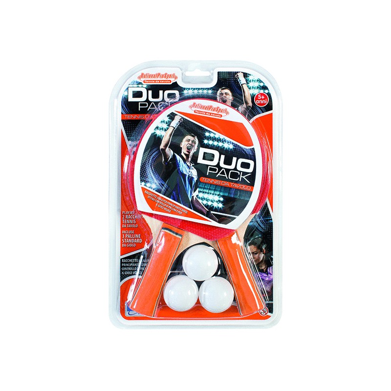 Rstoys 10073 - Set Ping Pong Duo Pack con 2 Racchette e 3 Palline
