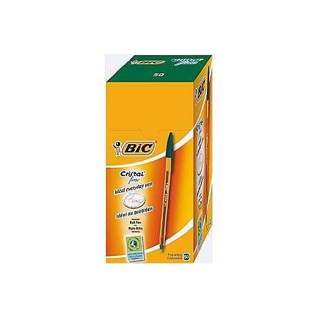 Bic 1296 - Penne Bic Cristal Verde Conf. 50 pz.