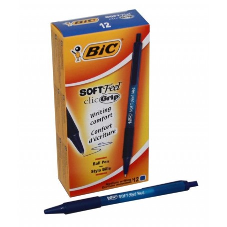 Bic 91436 - Penna Bic Soft Feel Clic Grip Blu Conf.12 pz.