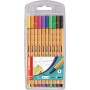 Stabilo 8810 - Pennarelli Fineliner Point 88 Confezione 10 Colori