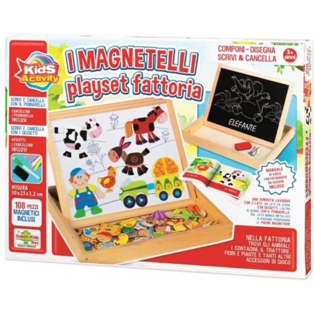 Rstoys 10037 - Magnetelli Playset Fattoria con Lavagna