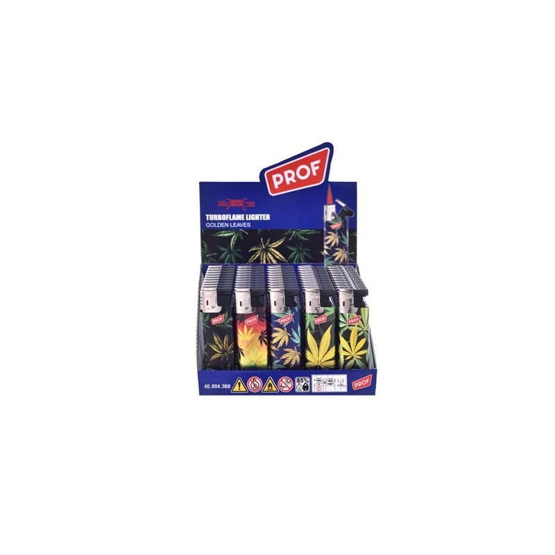 Prof 40804360 - Accendini Elettronici Turbo Golden Leaves Conf.50 pz