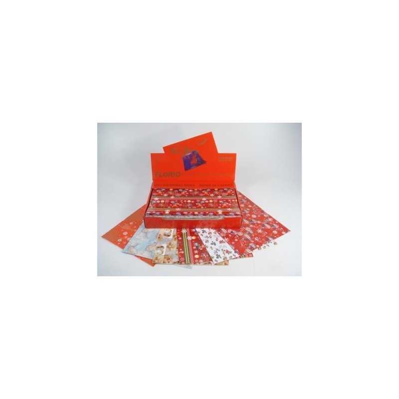 Florio 86000 - Carta Regalo Lusso Natalizia 70x100 Conf.100 Fogli