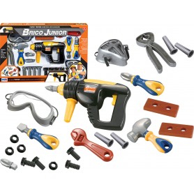 Rstoys 10977 - Playset Brico Junior Trapano a Batteria e Accessori