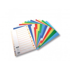 Ans 125 - Divisori Plastificati 12 Colori A4 conf.10