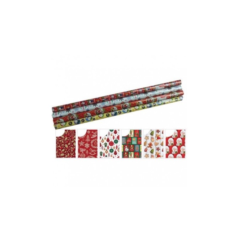 Florio 8503 - Rotolo Carta Regalo Natalizia 100cm x 5Mt.