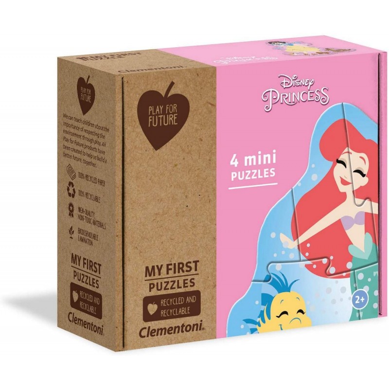 Clementoni 20825 - 4 Mini Puzzle Disney Princess