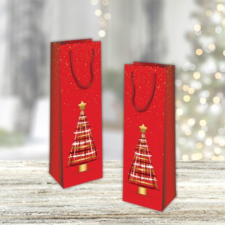 Florio 56153 - Shoppers Regalo per Bottiglia Abete Conf.10 pz