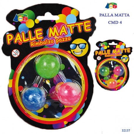 Ginmar 32137 - Blister 3 Palle Matte Multicolore