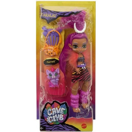 Mattel GNL82 - Cave Club - Bambole con Dinosauro Ass.