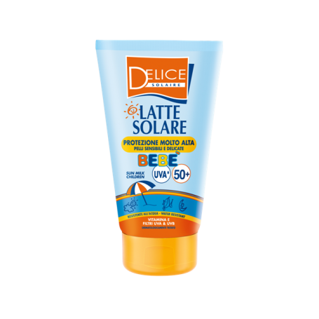 Delice 7760 - Latte Solare UVA Protezione Molto Alta Per Bebè Tubo SPF50+ 100 ml