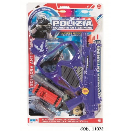 Rstoys 11072 - Blister Polizia Squadra Anticrimine con Pistola Luci e Suoni